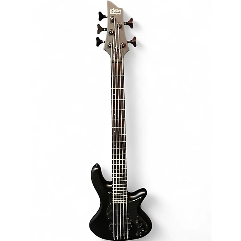 Used Schecter Guitar Research Stiletto Stealth-5 Black Electric Bass Guitar