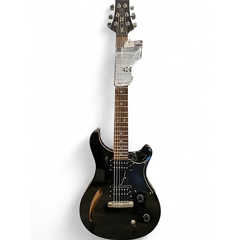Used PRS Custom 22 Semihollow Black Solid Body Electric Guitar