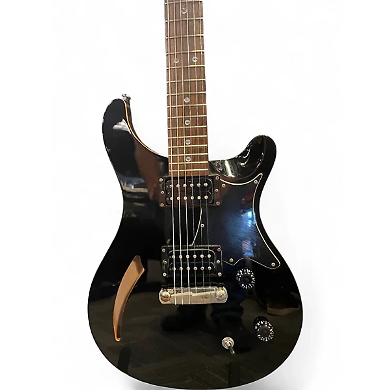 Used PRS Custom 22 Semihollow Black Solid Body Electric Guitar
