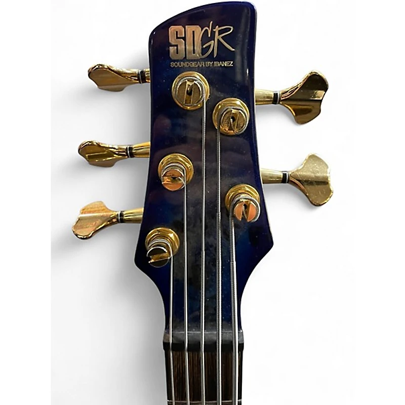 Used Ibanez Premium SR2605L Cerulean Blue Electric Bass Guitar