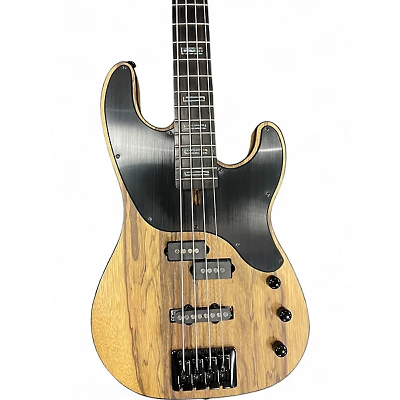 Used Schecter Guitar Research Model T-4 Exotic Black Limba Electric Bass Guitar