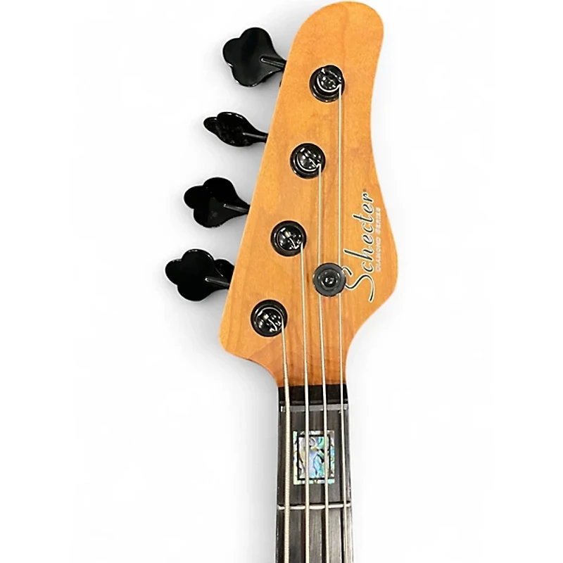 Used Schecter Guitar Research Model T-4 Exotic Black Limba Electric Bass Guitar