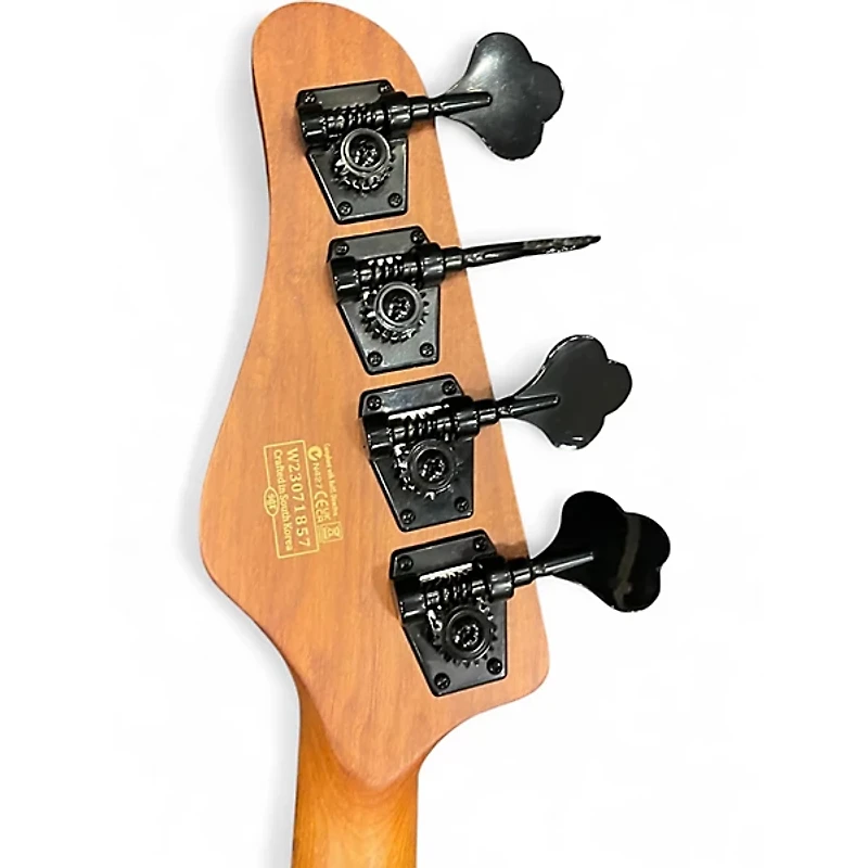 Used Schecter Guitar Research Model T-4 Exotic Black Limba Electric Bass Guitar