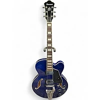 Used Ibanez AFS75T Artcore Bigsby Blue Hollow Body Electric Guitar