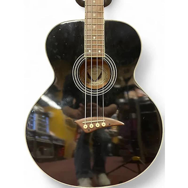 Used Dean EAB Black Acoustic Bass Guitar