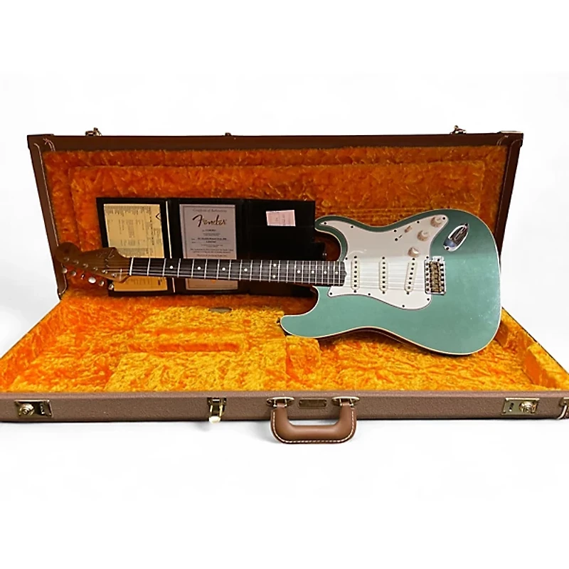 Used Fender GC DOUBLE BOUND STRAT JRN green metallic Solid Body Electric Guitar