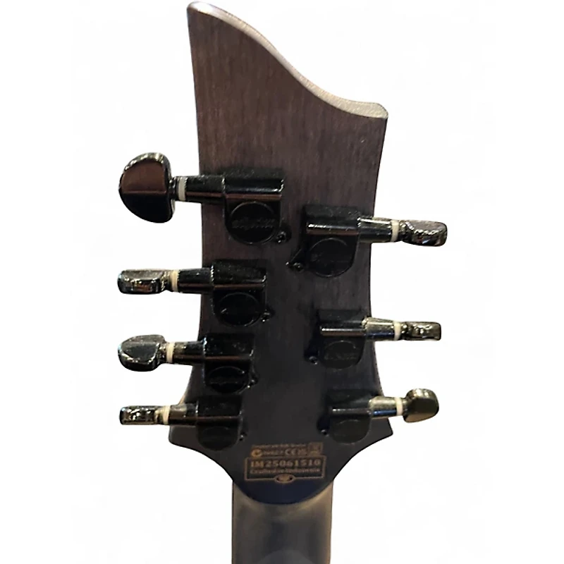 Used Schecter Guitar Research Omen Elite 7 See-Thru Blue Burst Solid Body Electric Guitar