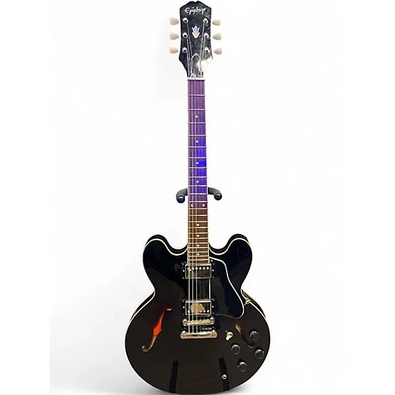 Used Epiphone ES355 Ebony Hollow Body Electric Guitar