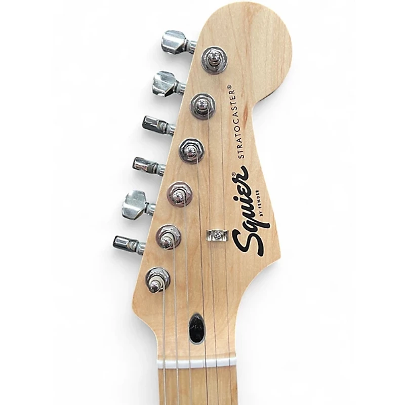 Used Squier Standard Stratocaster Black and White Solid Body Electric Guitar