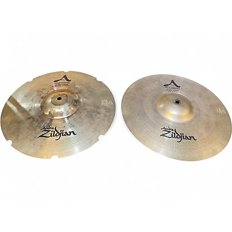 Used Zildjian 14in A Custom Rezo Hi Hat Pair Cymbal