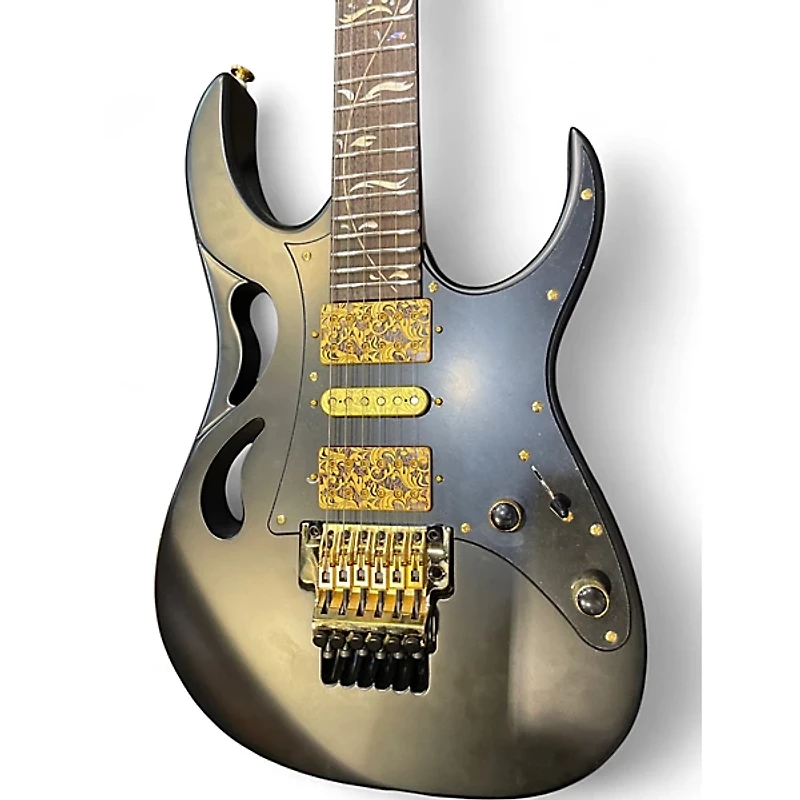 Used Ibanez PIA3761 Steve Vai Signature Black Onyx Solid Body Electric Guitar