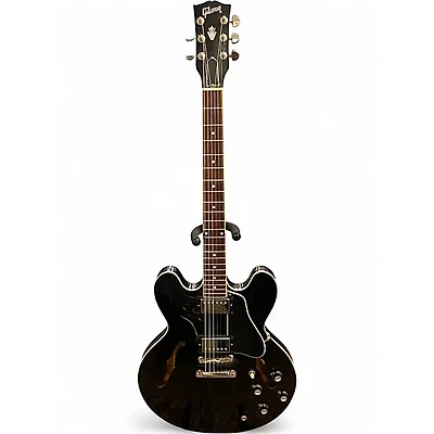 Used Gibson ES335 Dot Reissue Black Hollow Body Electric Guitar