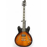 Used 2013 Hagstrom Viking Deluxe Baritone Tobacco Sunburst Solid Body Electric Guitar