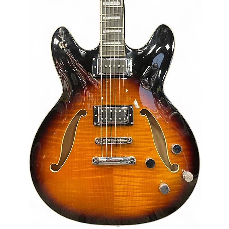 Used 2013 Hagstrom Viking Deluxe Baritone Tobacco Sunburst Solid Body Electric Guitar