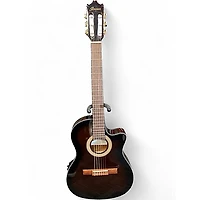 Used Ibanez GA35 Thinline Dark Violin Burst Classical Acoustic Electric Guitar