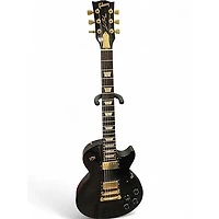 Used Gibson Les Paul Studio Black and Gold Solid Body Electric Guitar