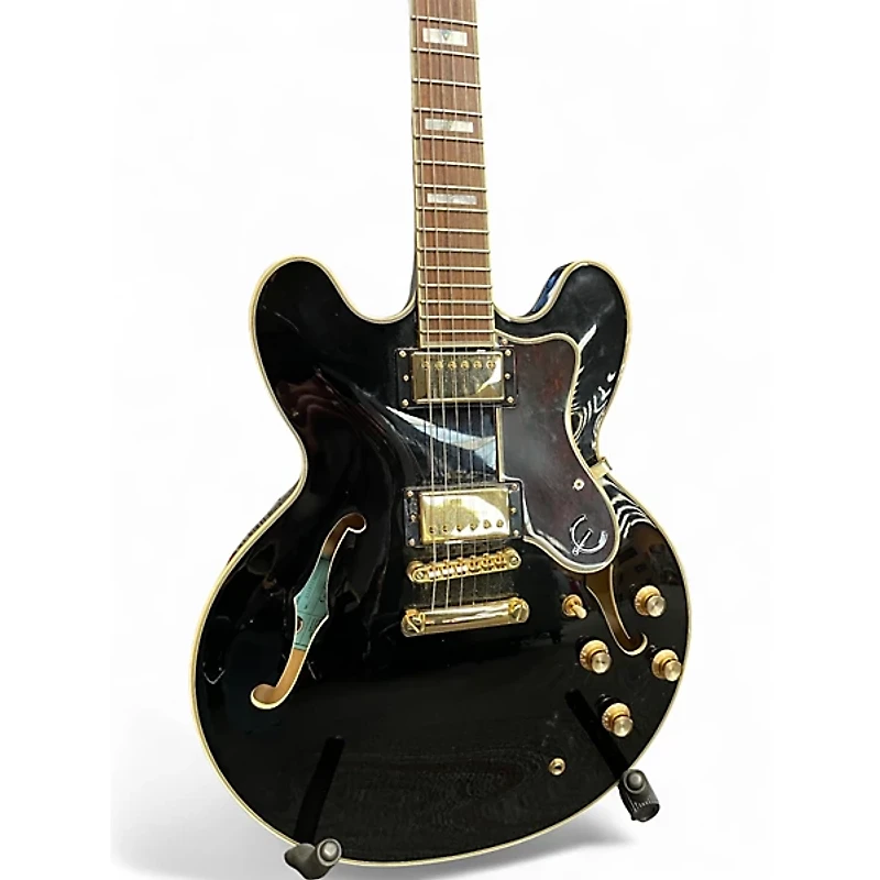Used Epiphone Sheraton II PRO BLACK Hollow Body Electric Guitar