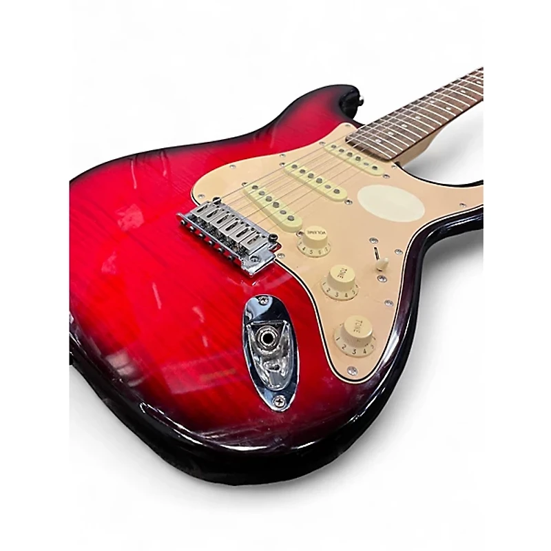 Used Squier Contemporary Stratocaster HSS 2 tone burst Solid Body Electric Guitar