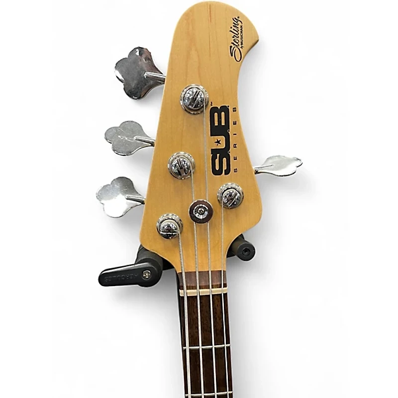Used Sterling by Music Man Sub 4 Trans Black Electric Bass Guitar