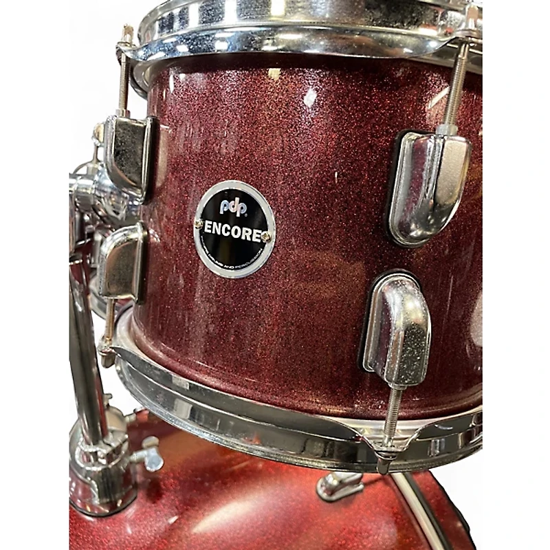 Used PDP by DW 5 Piece Encore Ruby Red Drum Kit