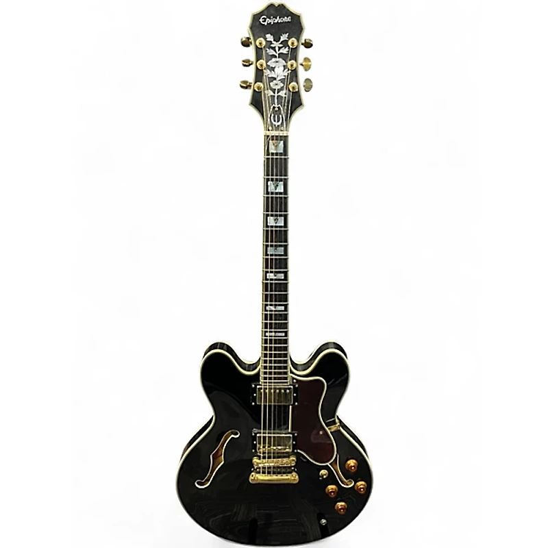 Used Epiphone Sheraton II Black Hollow Body Electric Guitar