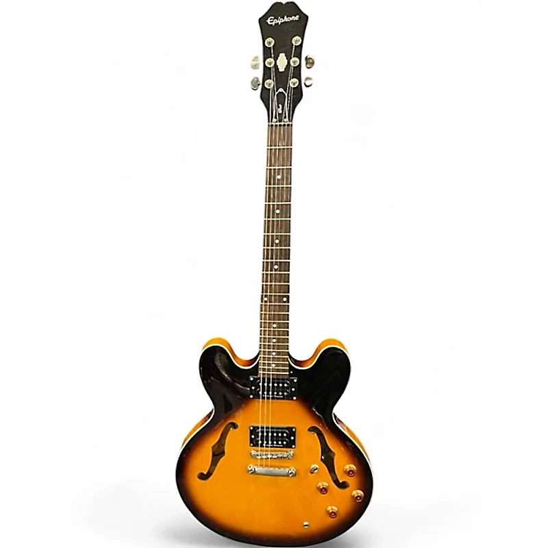 Used Epiphone Dot Tobacco Sunburst Hollow Body Electric Guitar