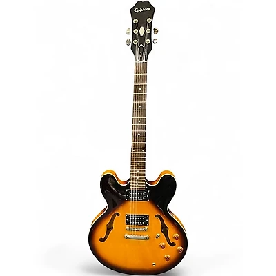 Used Epiphone Dot Tobacco Sunburst Hollow Body Electric Guitar