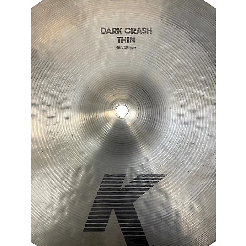 Used Zildjian 15in K Thin Dark Crash Cymbal