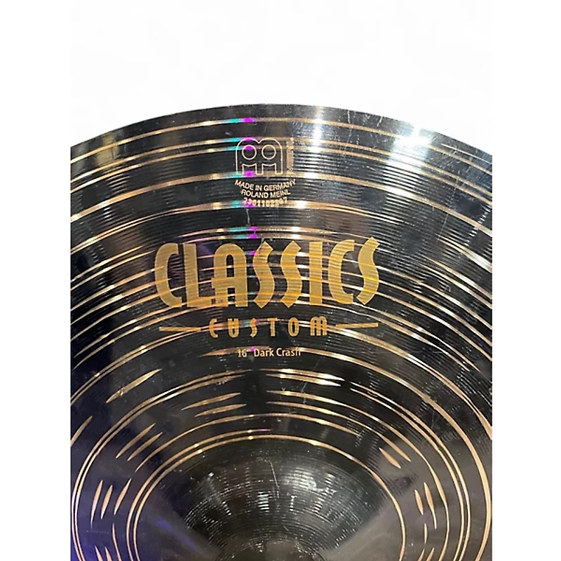 Used MEINL 16in 16" dark crash Cymbal