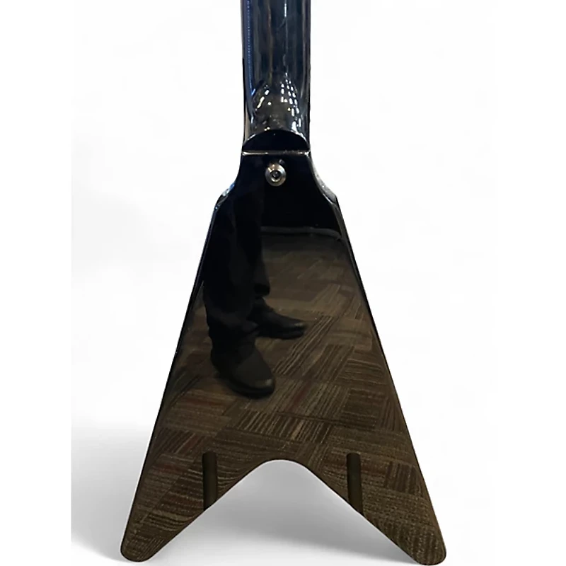 Used Gibson 70s flying v mirror Black Solid Body Electric Guitar