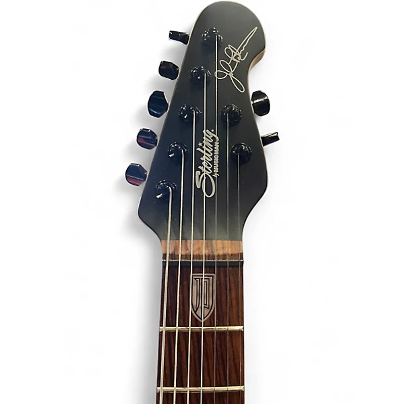 Used Sterling by Music Man John Petrucci JP157 7 String Black Solid Body Electric Guitar