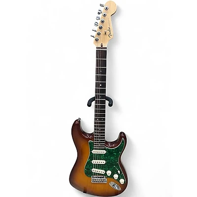 Used Fender American Deluxe Stratocaster 3 Tone Sunburst Solid Body Electric Guitar