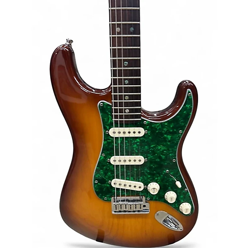 Used Fender American Deluxe Stratocaster 3 Tone Sunburst Solid Body Electric Guitar