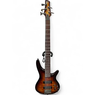 Used Ibanez SR405 5 String Sunburst Electric Bass Guitar