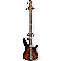 Used Ibanez SR405 5 String Sunburst Electric Bass Guitar