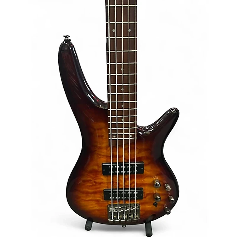 Used Ibanez SR405 5 String Sunburst Electric Bass Guitar