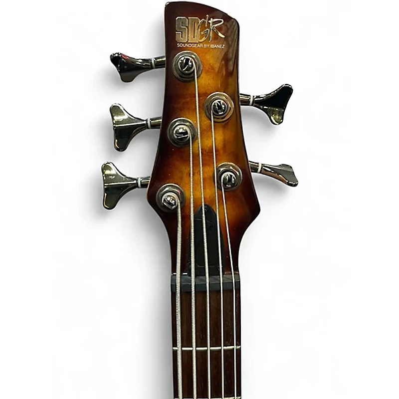 Used Ibanez SR405 5 String Sunburst Electric Bass Guitar