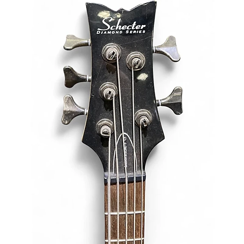 Used Schecter Guitar Research Raiden Special 5 String Trans Red Electric Bass Guitar