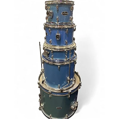 Used PDP by DW 5 Piece Center Stage Blue Sparkle Drum Kit