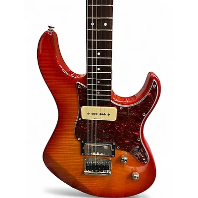 Used Yamaha PAC611HFM Amber Burst Solid Body Electric Guitar