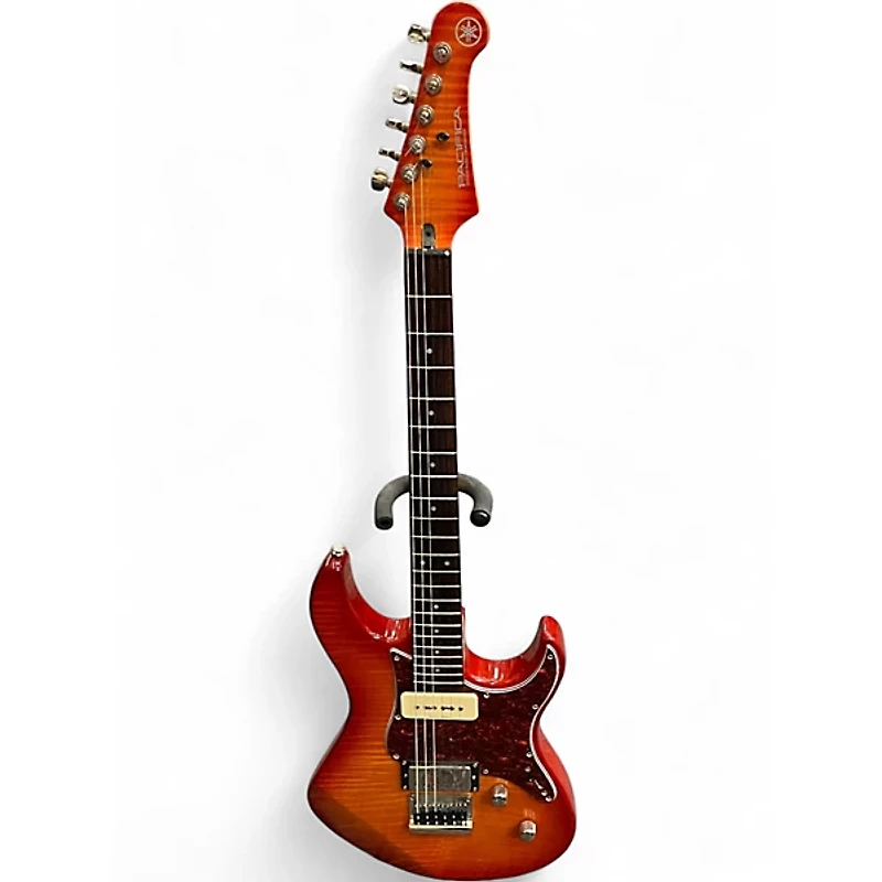 Used Yamaha PAC611HFM Amber Burst Solid Body Electric Guitar