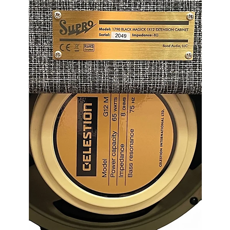 Used Supro 1790 Black Magick 1X12 Guitar Cabinet