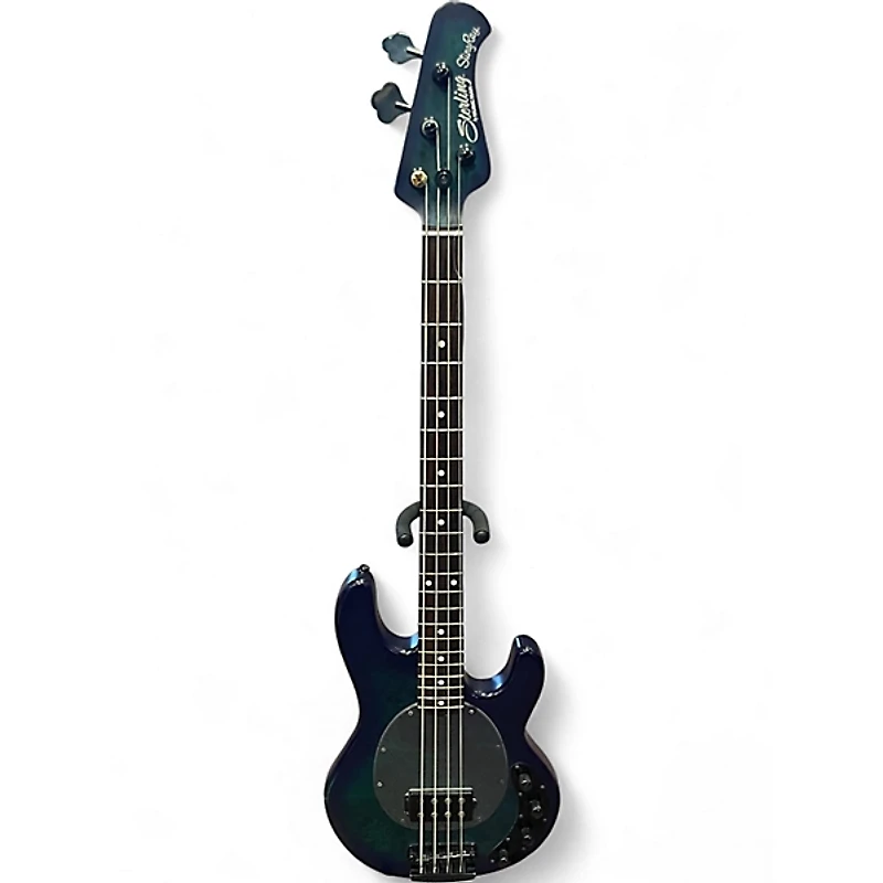 Used Sterling by Music Man Ray34 Blue Burst Electric Bass Guitar