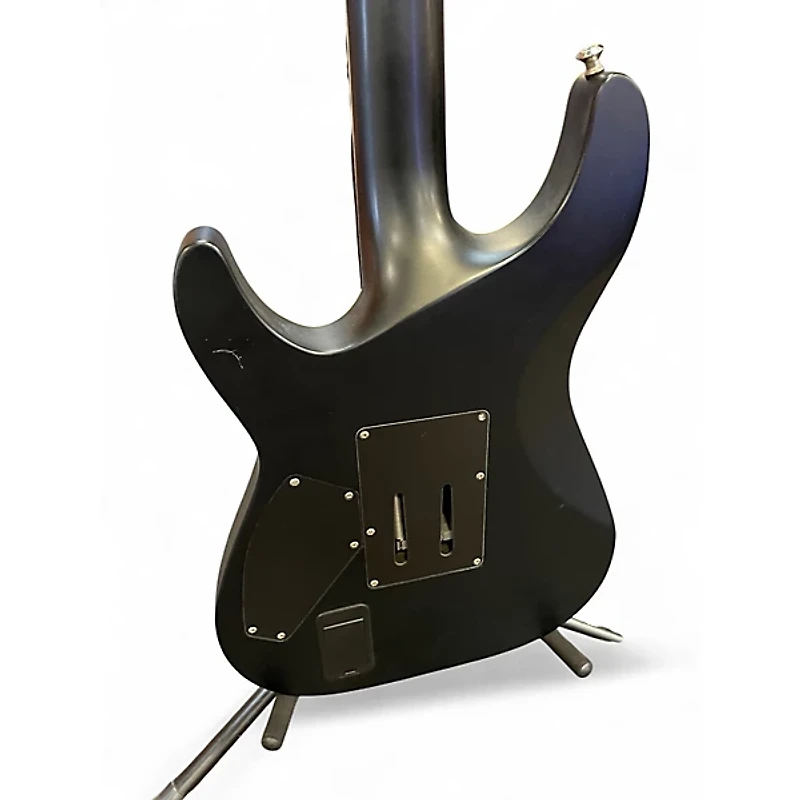 Used Schecter Guitar Research Damien Platinum Black Solid Body Electric Guitar