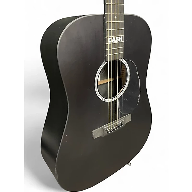 Used Martin DX Johnny Cash Black Acoustic Electric Guitar