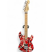 Used EVH Striped Series Frankie red and white stripe Solid Body Electric Guitar