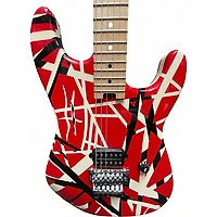 Used EVH Striped Series Frankie red and white stripe Solid Body Electric Guitar