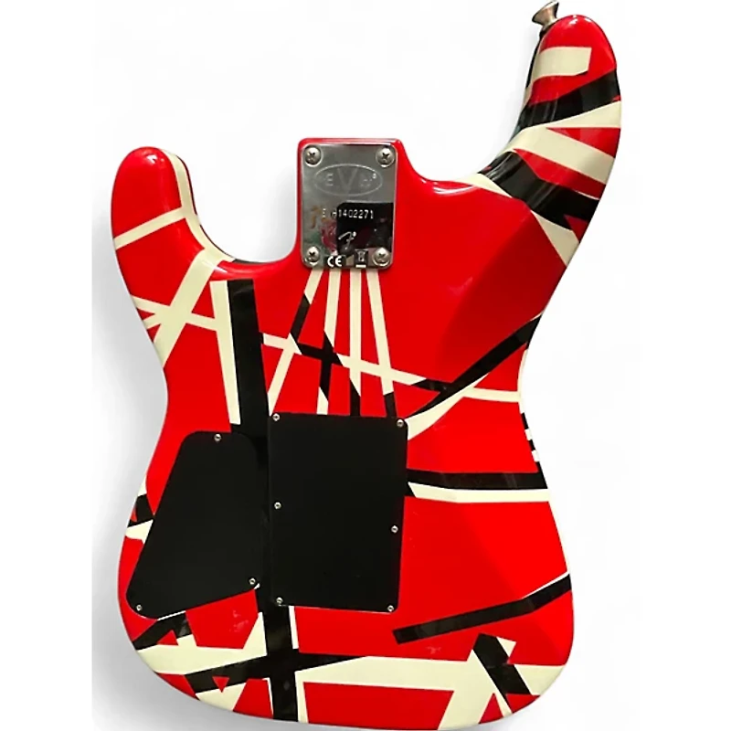 Used EVH Striped Series Frankie red and white stripe Solid Body Electric Guitar