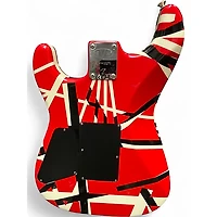 Used EVH Striped Series Frankie red and white stripe Solid Body Electric Guitar