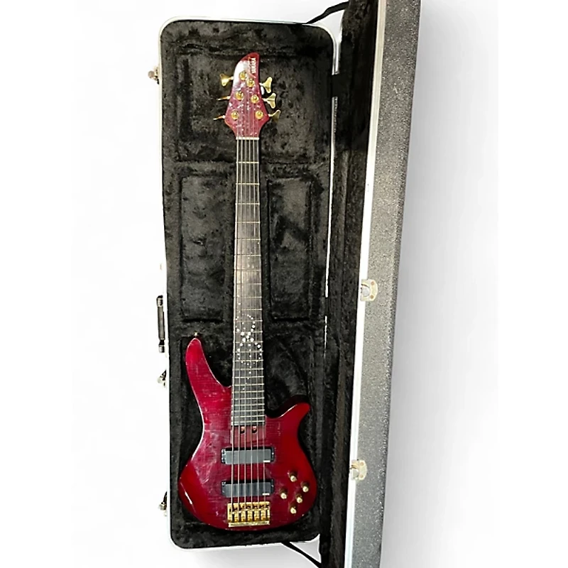 Used Yamaha RBX 6JM John Myung Signature Red Electric Bass Guitar